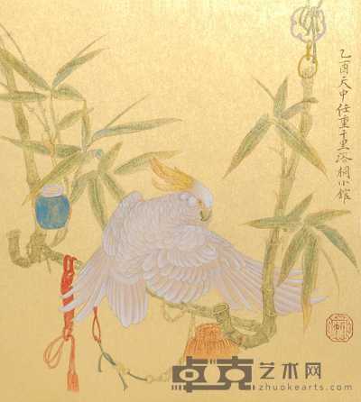 任重 花鸟 卡纸 27×24cm